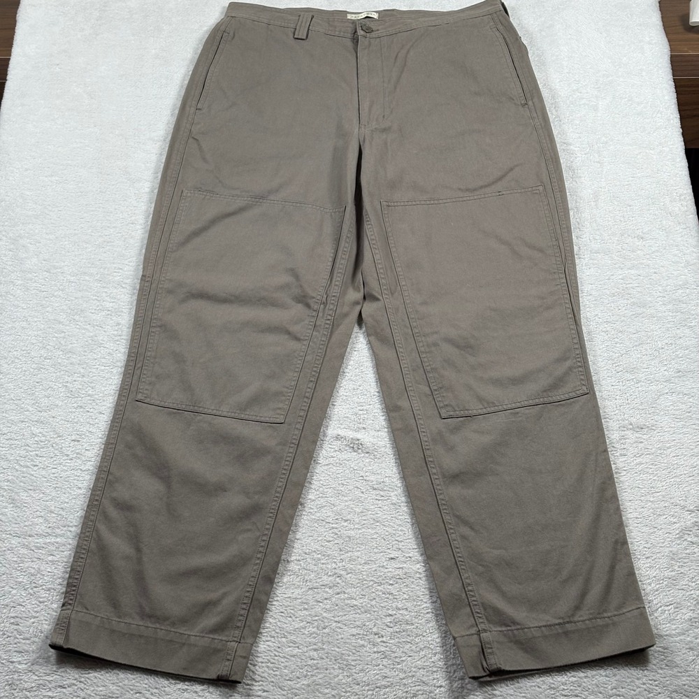 Paradox Mens Double Knee Utility Pants 34x32 Taupe Brown Cotton Canvas Outdoor